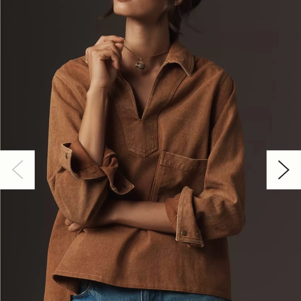 Anthropologie- forever that girl Brown Women's Top/jacket